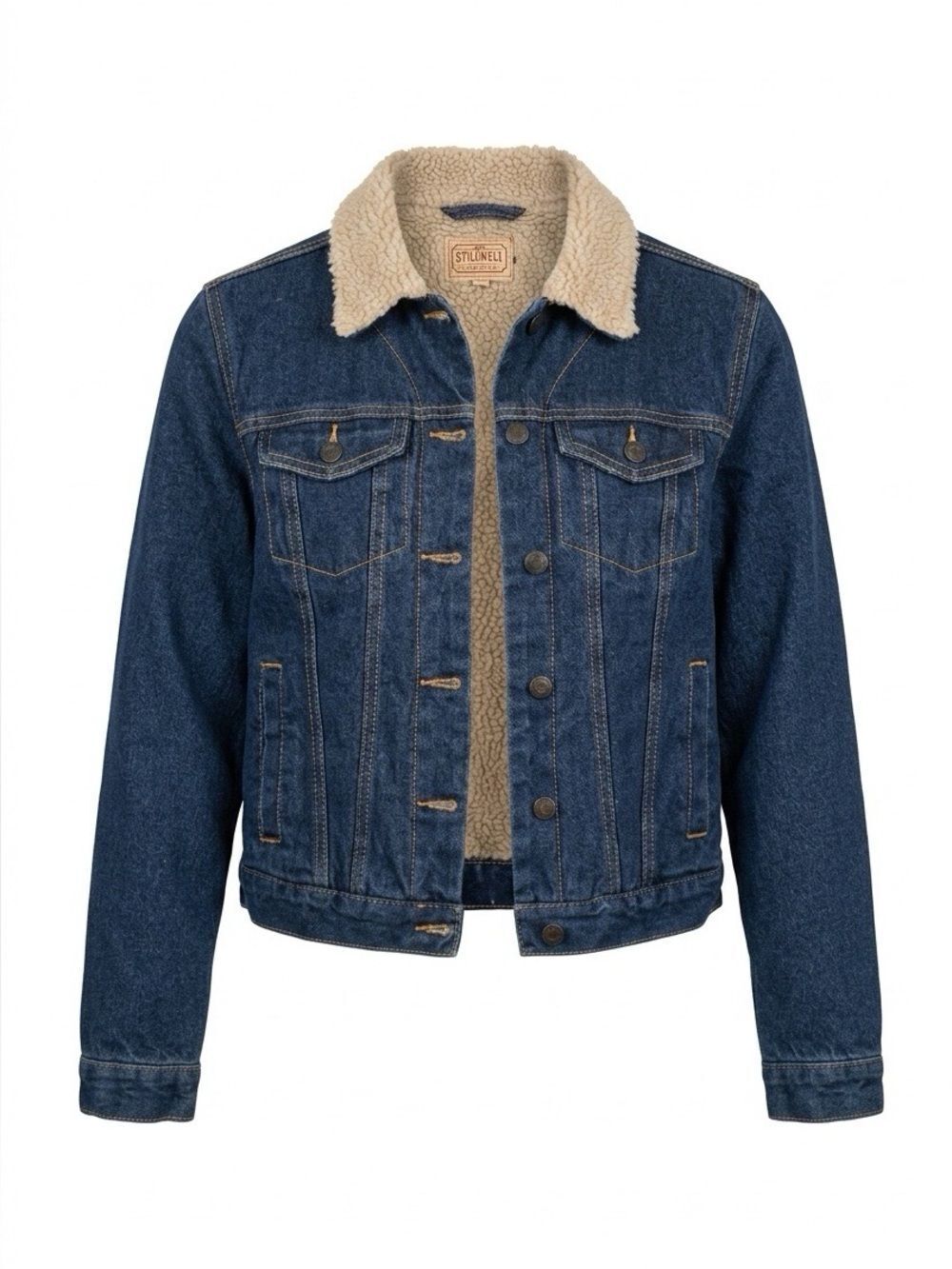Woman’s CE Schmidt Blue Denim Sherpa-Lined Jacket